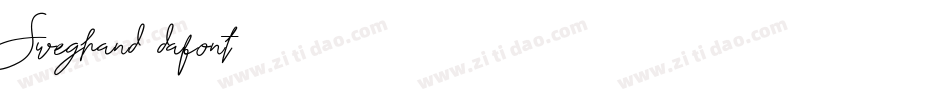 Sweghand (dafont)字体转换